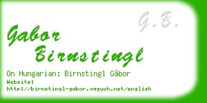 gabor birnstingl business card